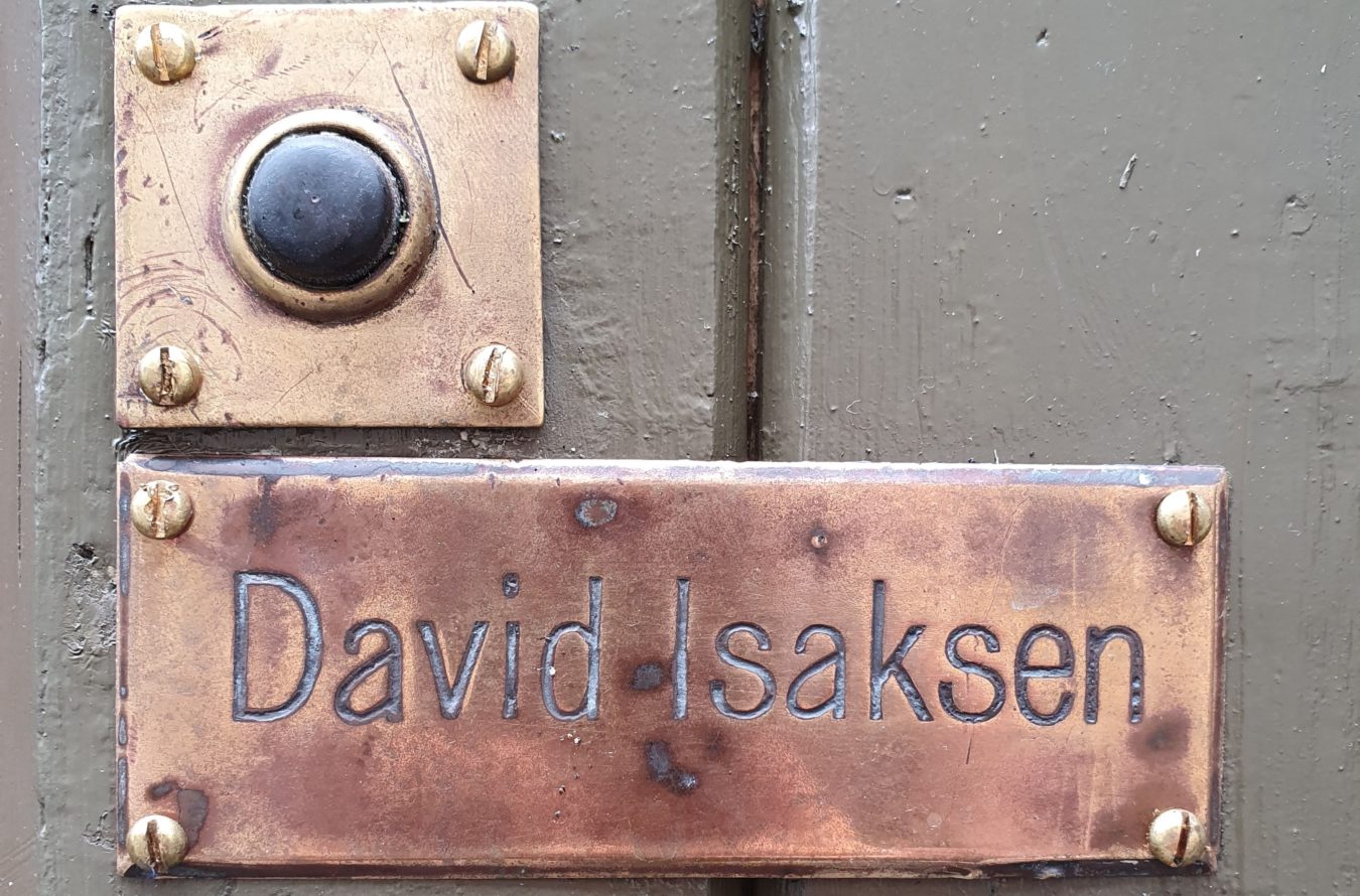 David Isaksens navneskilt