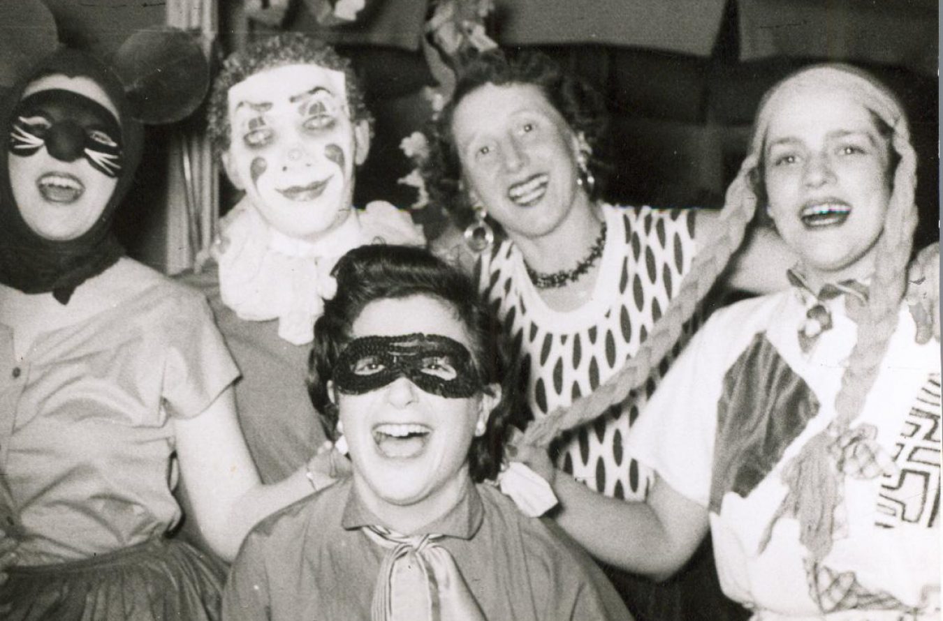 Purim celebration in the 1950s